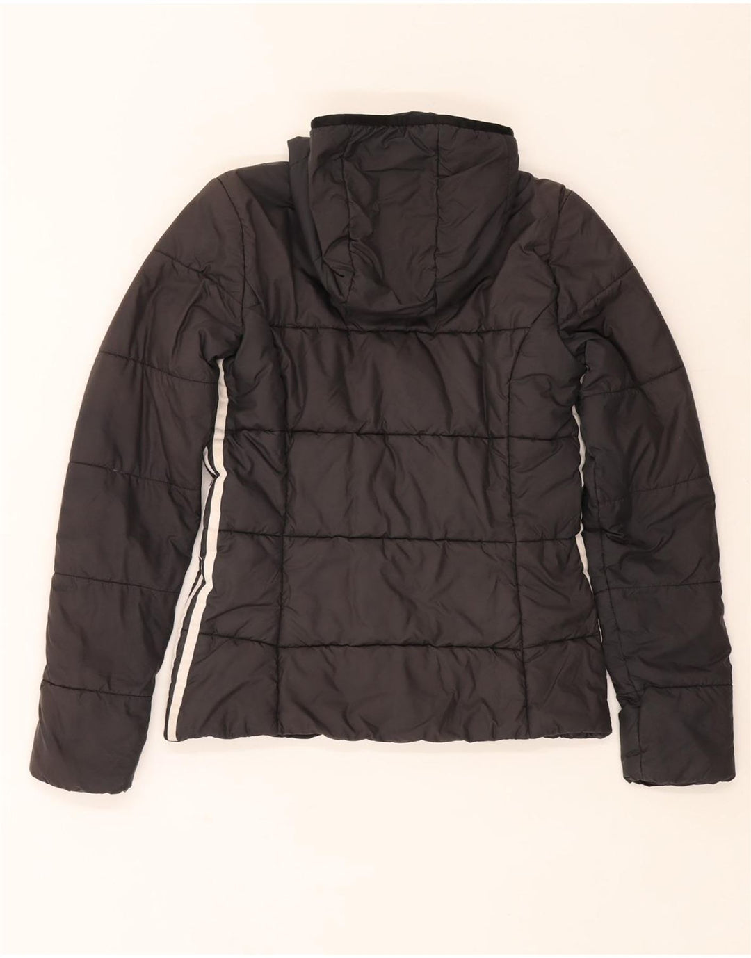 Adidas Damen Kapuzenjacke, gepolstert, UK 6, XS, Schwarz, Polyester