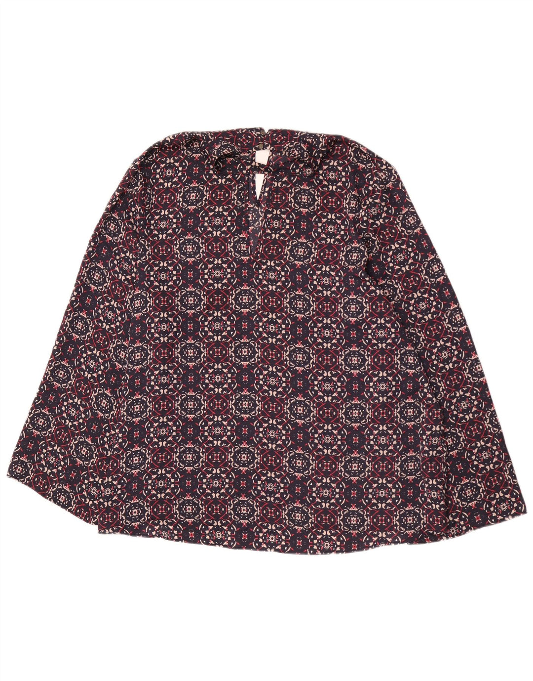 Marks & Spencer Damen-Blusenoberteil mit abstraktem Muster, UK 22 3XL, Marineblau