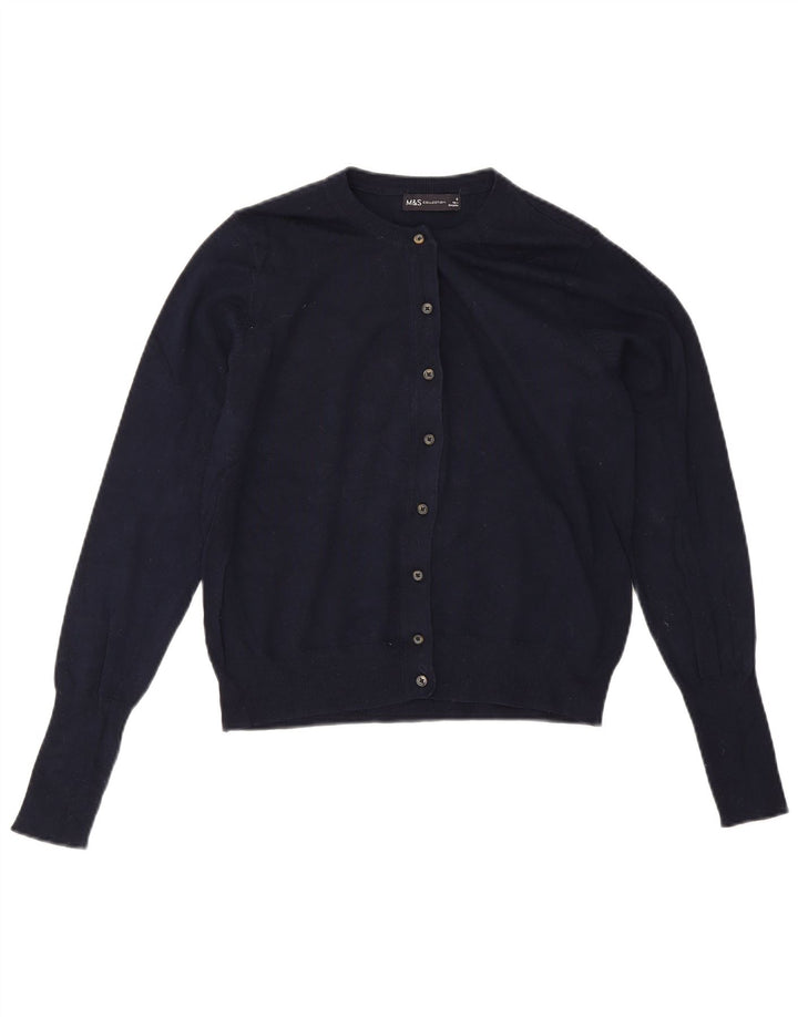 Marks & Spencer Damen-Cardigan-Pullover UK 12 Mittelmarineblaue Viskose