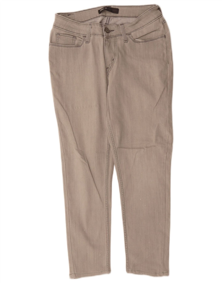 Levi's Damen-Cropped-Jeans W28 L25 Graue Baumwolle