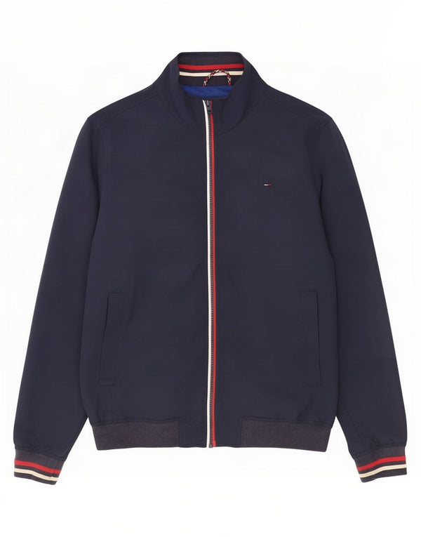 Tommy Hilfiger Herren Bomberjacke UK 42 XL Marineblau Polyamid