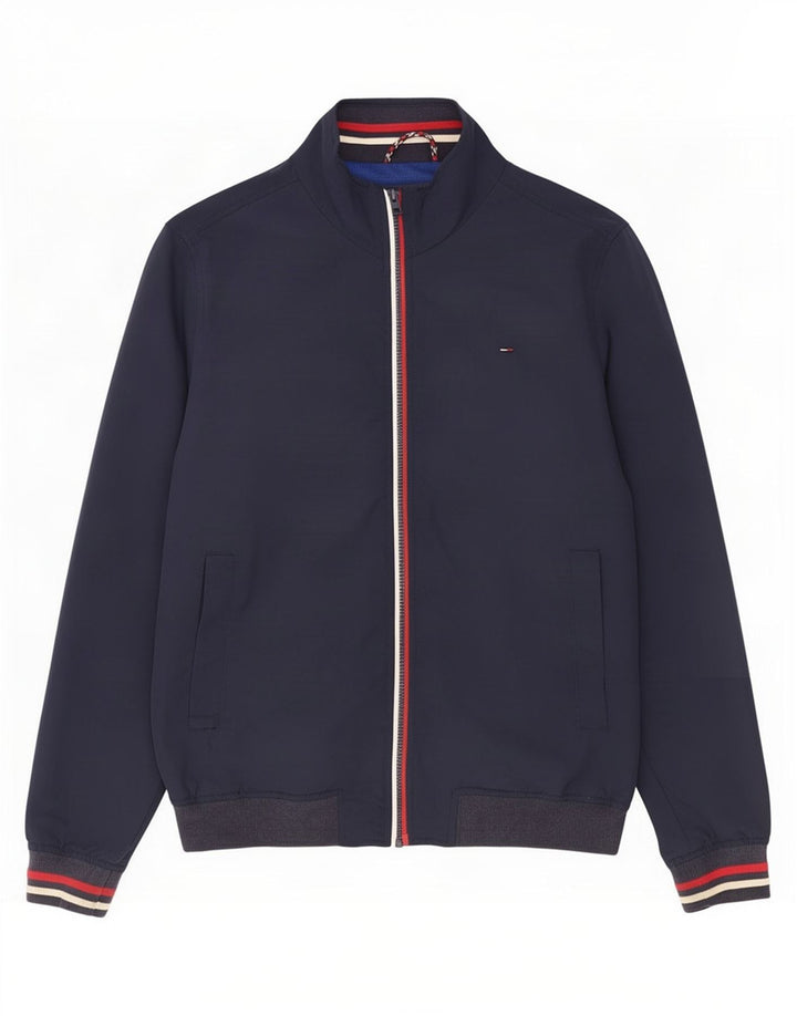 Tommy Hilfiger Herren Bomberjacke UK 42 XL Marineblau Polyamid
