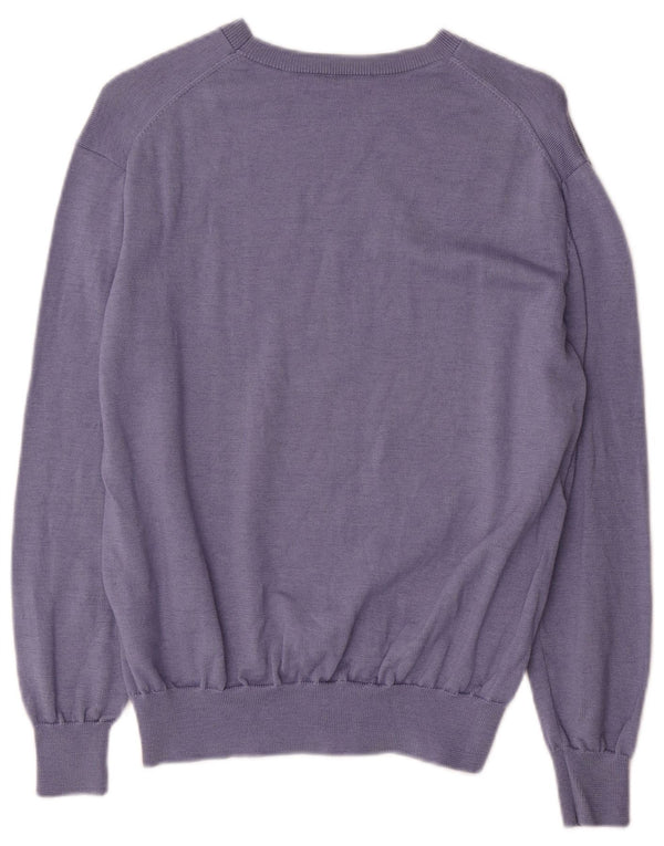 Cos Damen-Pullover, übergroß, U-Boot-Ausschnitt, Gr. 10, Größe S, blaue Wolle