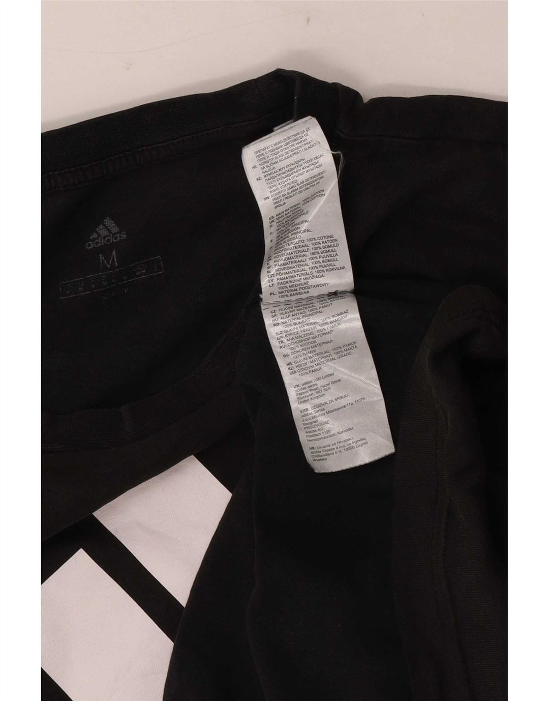 Adidas Herren Grafik T-Shirt Top Medium Schwarz Baumwolle