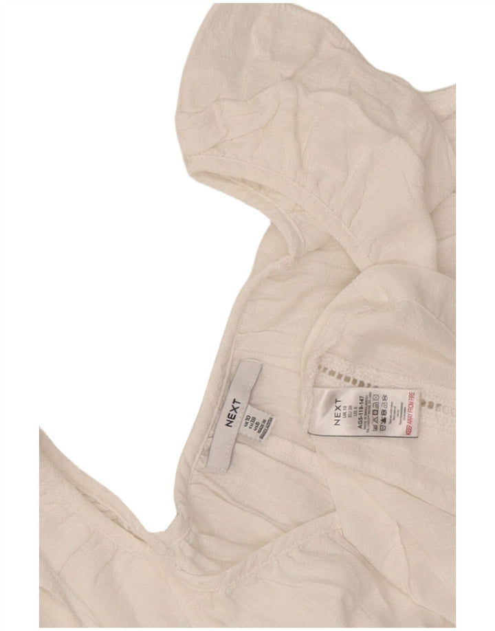 Next Ärmelloses, übergroßes Blusenoberteil für Damen, UK 10, Größe S, weiße Viskose