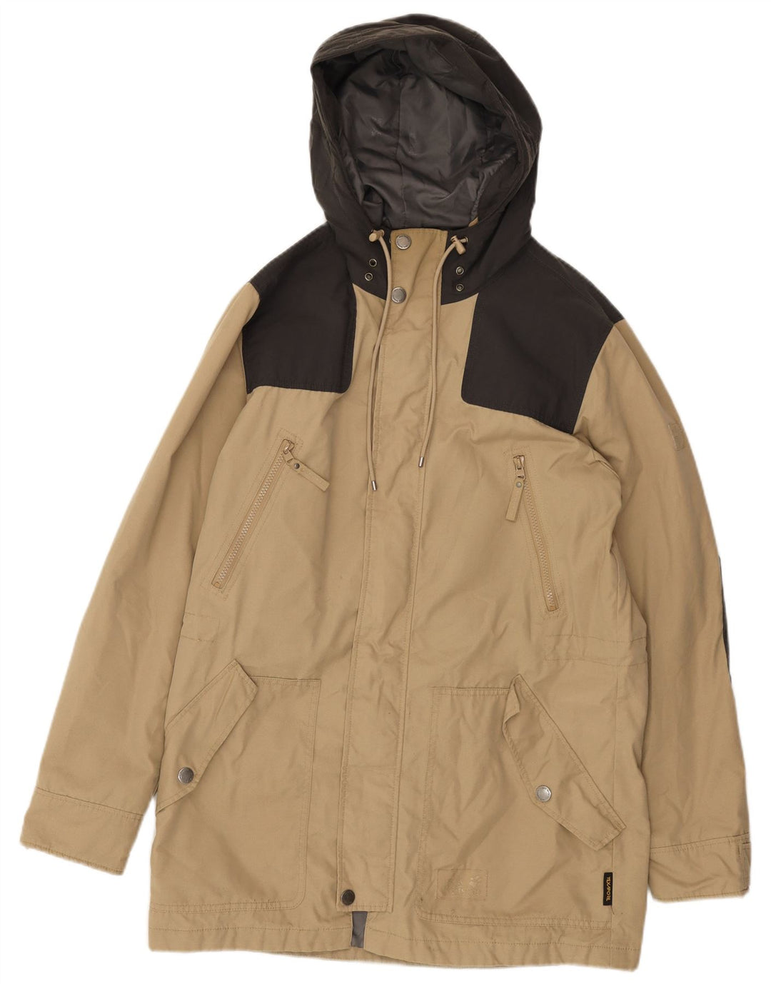Jack Wolfskin Herren-Windbreaker-Jacke, UK 36/38, Mittelbeige, Farbblock