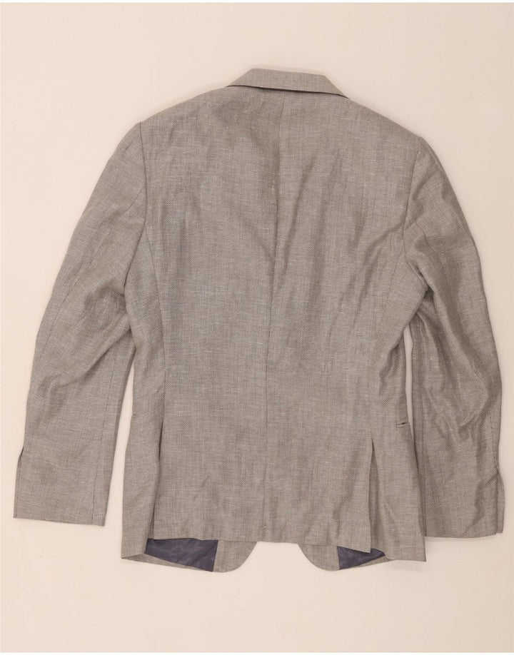 Reiss Herren-Blazer mit 2 Knöpfen, UK 38, mittelgraue Wolle