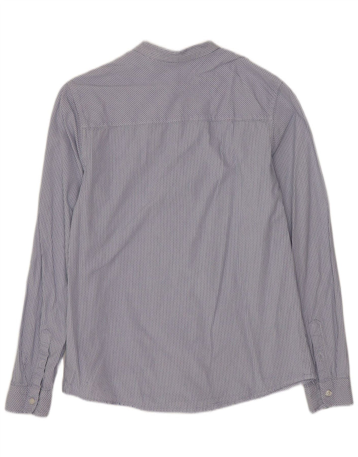 BENETTON Jungen-Hemd, 13–14 Jahre, 3XL, blau kariert, Baumwolle