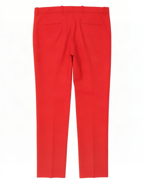 Zara Damen Slim Chino Hose EU 42 Large W32 L28 Rote Baumwolle