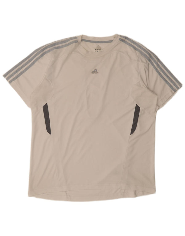 Adidas Herren Climacool T-Shirt Top XL Weiß Colourblock Polyester