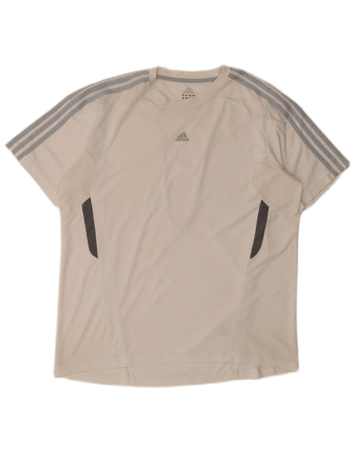 Adidas Herren Climacool T-Shirt Top XL Weiß Colourblock Polyester