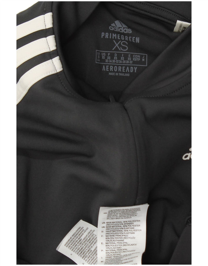 Adidas Damen-Trainingsanzug mit Reißverschluss, Pullover, UK, 4/6, XS, Grau, Farbblock