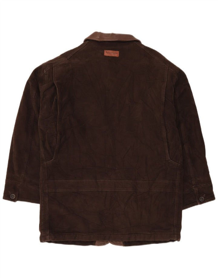 Marlboro Classics Herren-Utility-Jacke, UK 40, große braune Baumwolle