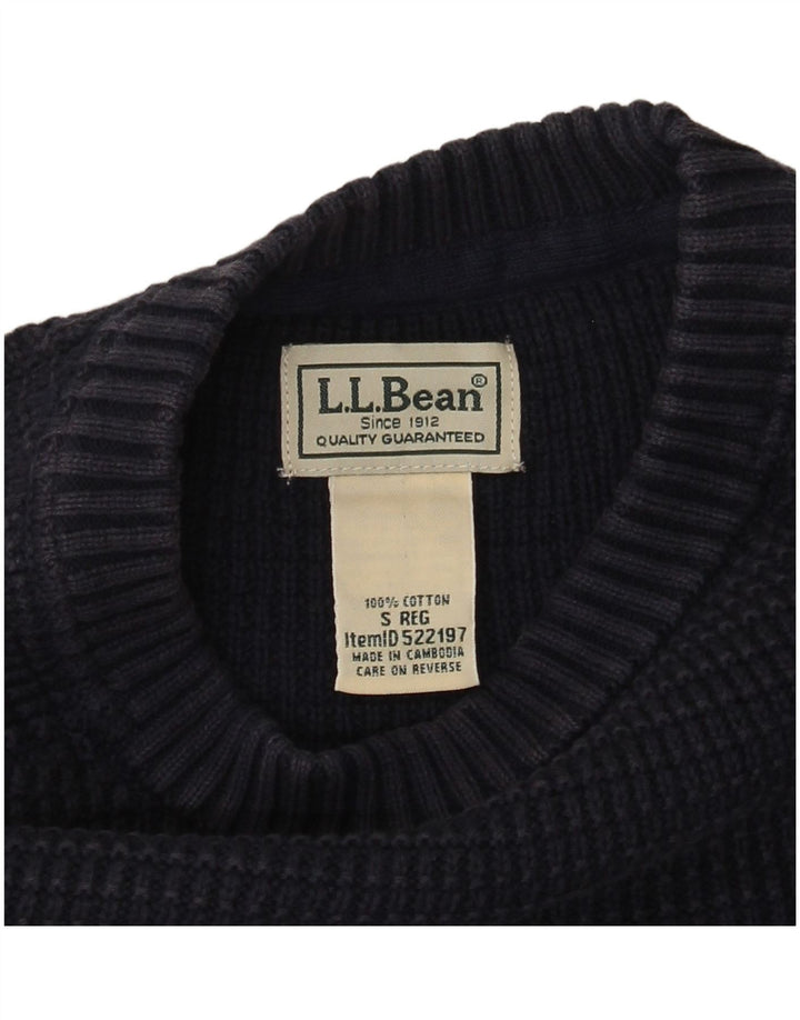 L.L.Bean Herren-Pullover mit Rundhalsausschnitt, Größe S, marineblau, Baumwolle