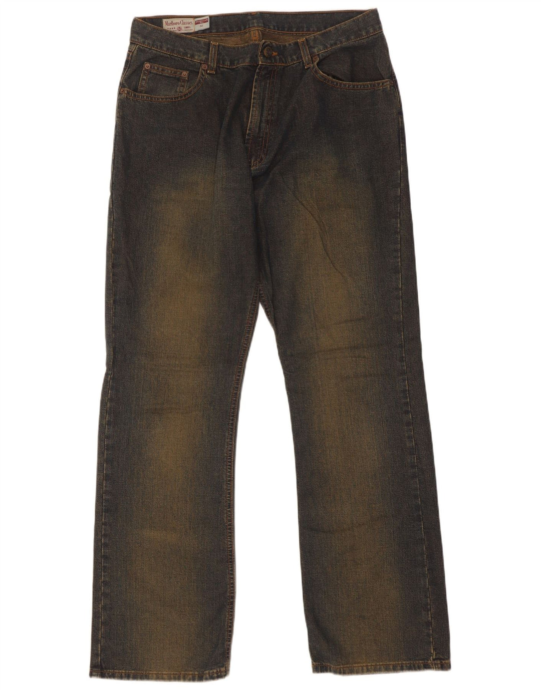 Marlboro Classics Herren-Jeans, reguläre Passform, gerade Passform, W32, L32, Blau, Baumwolle