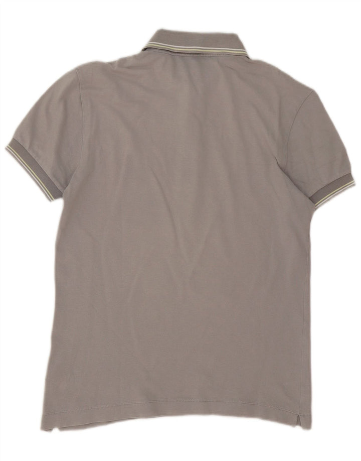 Gas Herren-Poloshirt mit Grafik, klein, grau gestreift, Baumwolle