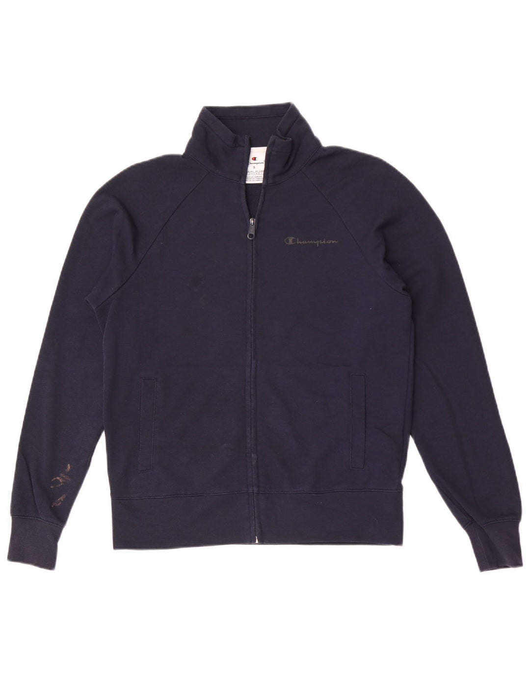 Champion Damen-Trainingsanzugoberteil, UK-Größe 10, Größe S, Marineblau, Baumwolle