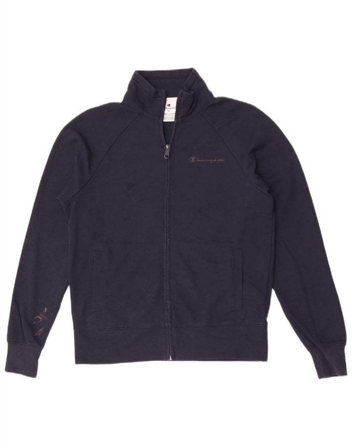 Champion Damen-Trainingsanzugoberteil, UK-Größe 10, Größe S, Marineblau, Baumwolle