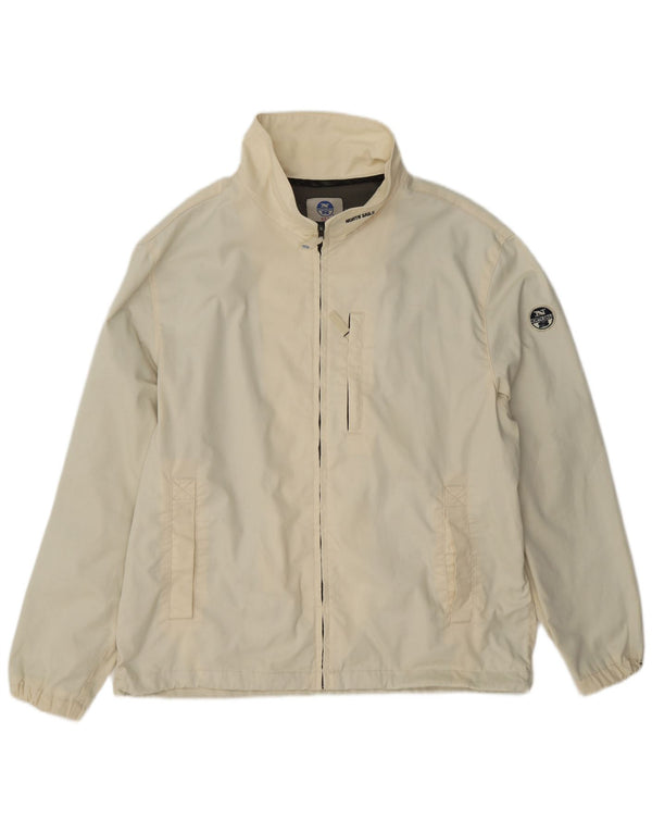 North Sails Herren Regenjacke UK 40 Large Off White Polyamid