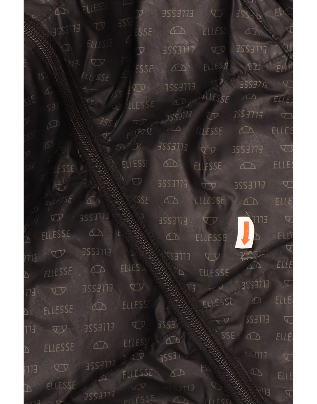 ELLESSE Jungen wattierte Jacke mit grafischer Kapuze, 12–13 Jahre, schwarzes Polyester