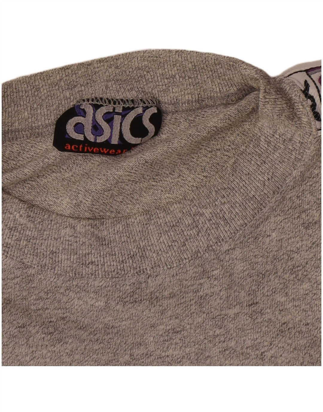 Asics Herren Grafik-T-Shirt-Oberteil Mittelgrau geflecktes Acryl