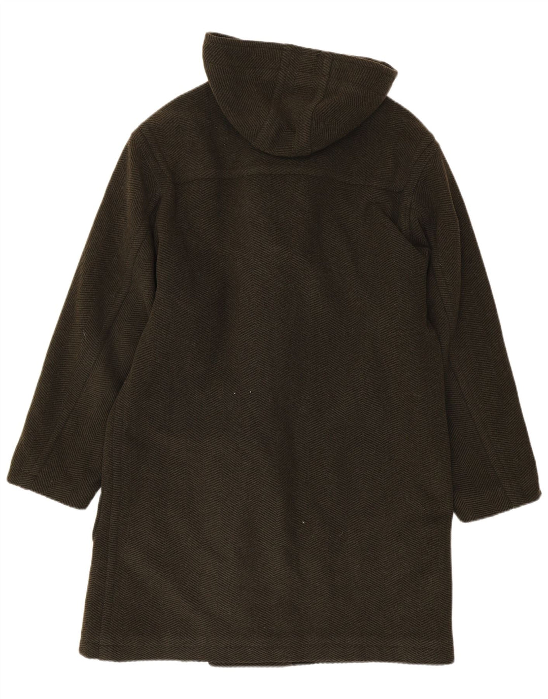 Vintage Herren Dufflecoat mit Kapuze UK 38 Medium Khaki Wolle