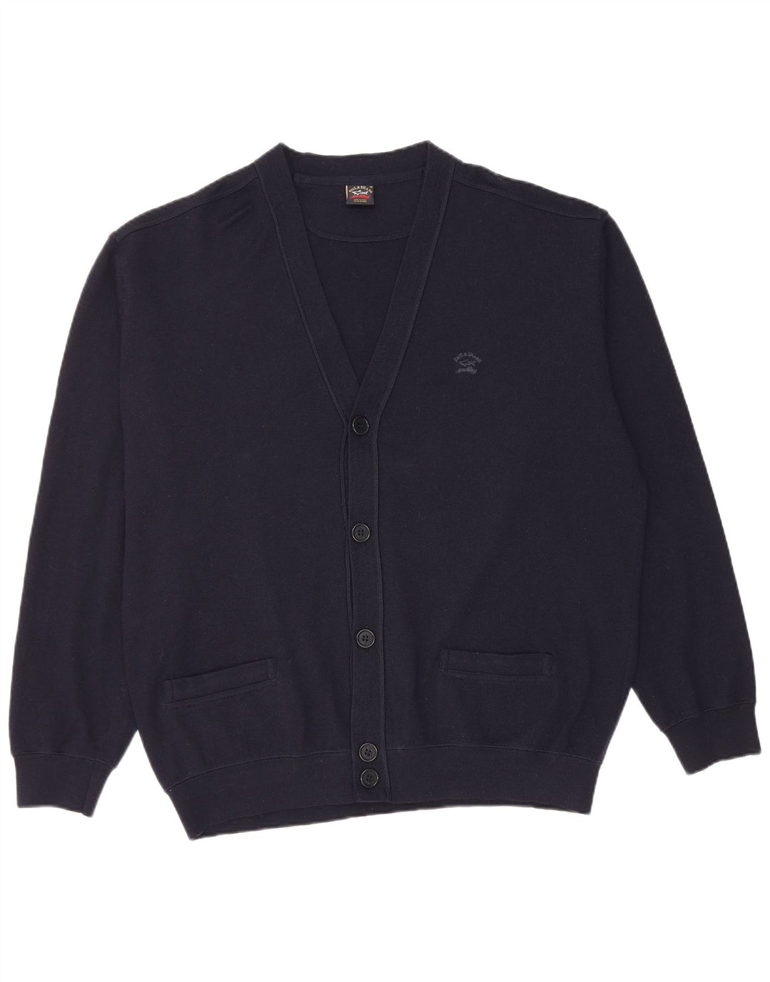 Paul & Shark Herren Strickjacke XL Marineblau Schurwolle