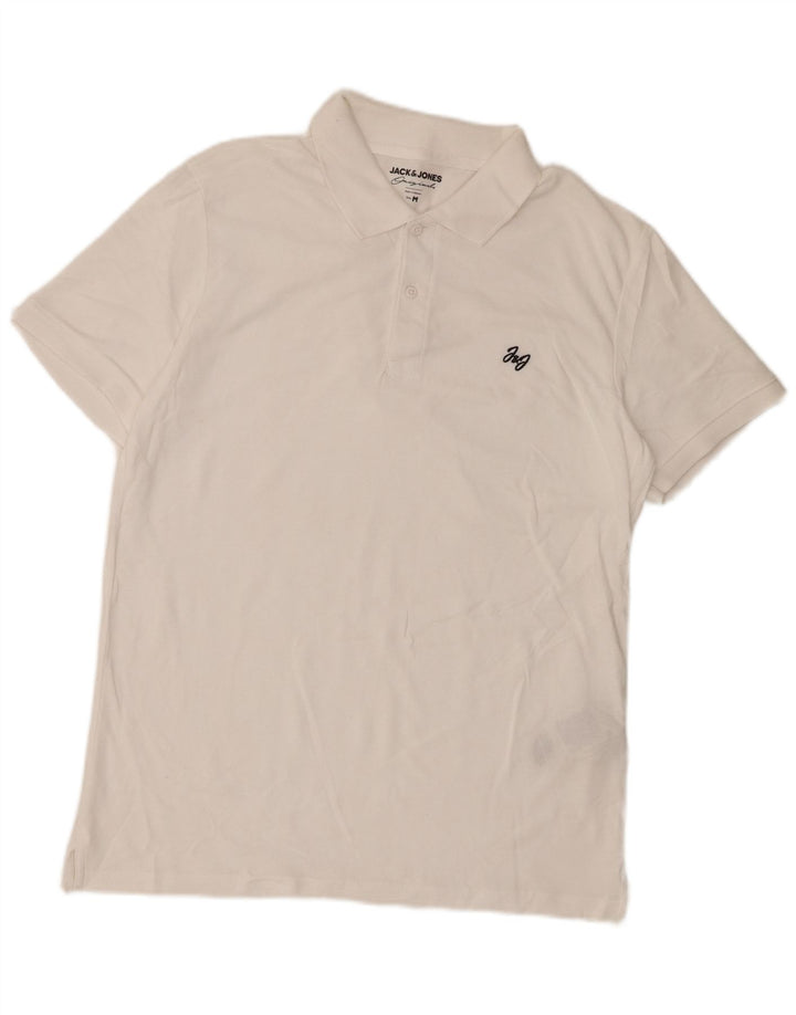 JACK & JONES Herren-Poloshirt aus mittelweißer Baumwolle