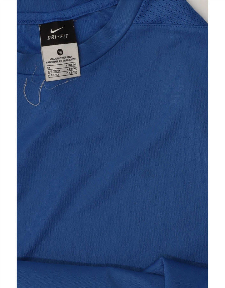 Nike Herren Dri Fit T-Shirt Top UK 39/41 Mittelblau