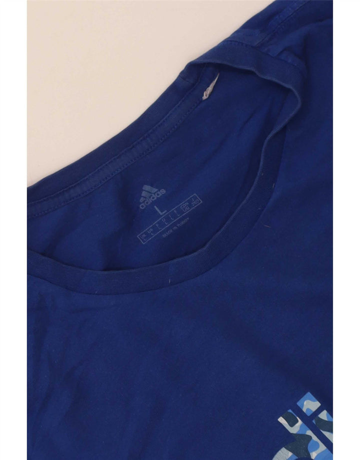 Adidas Herren Grafik T-Shirt Top Large Blau