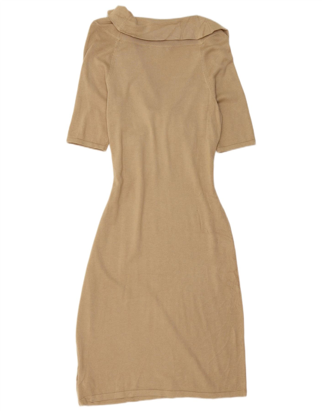 RALPH LAUREN Damen-Pulloverkleid mit 1/2-Ärmeln, Gr. 10, Größe S, Beige, Seide
