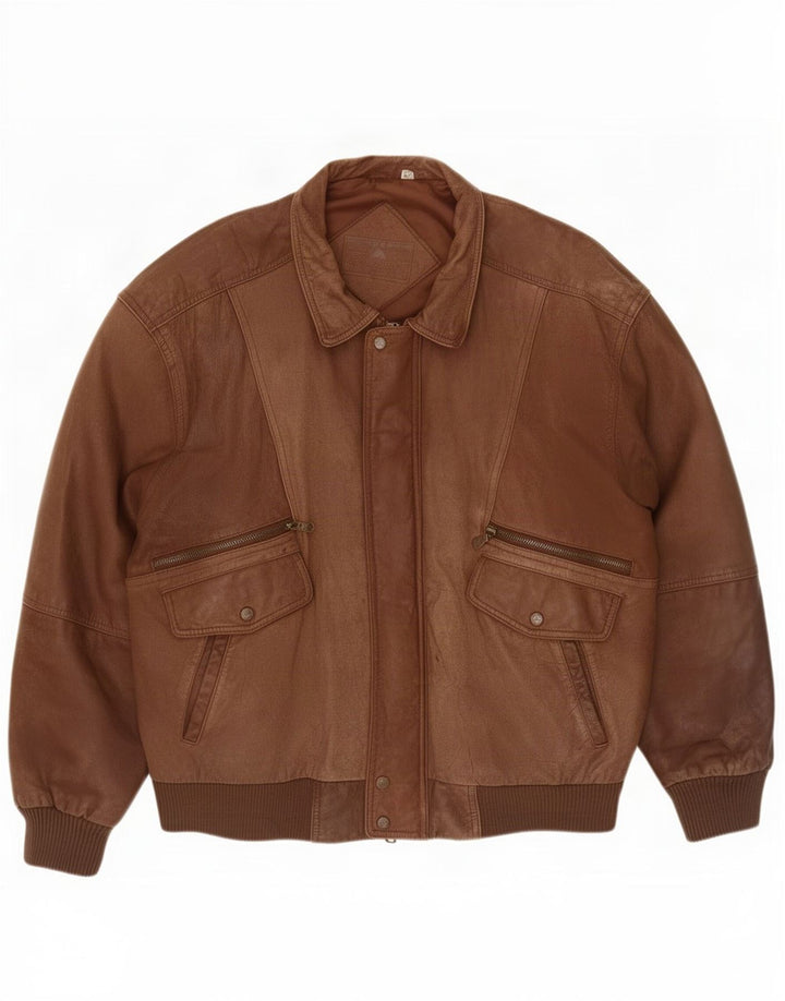 Roundtree & Yorke Herren Lederjacke UK 42 XL Braun