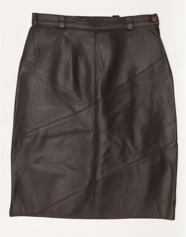 Compagnia Damen Lederrock IT 44 Medium W28 Schwarz
