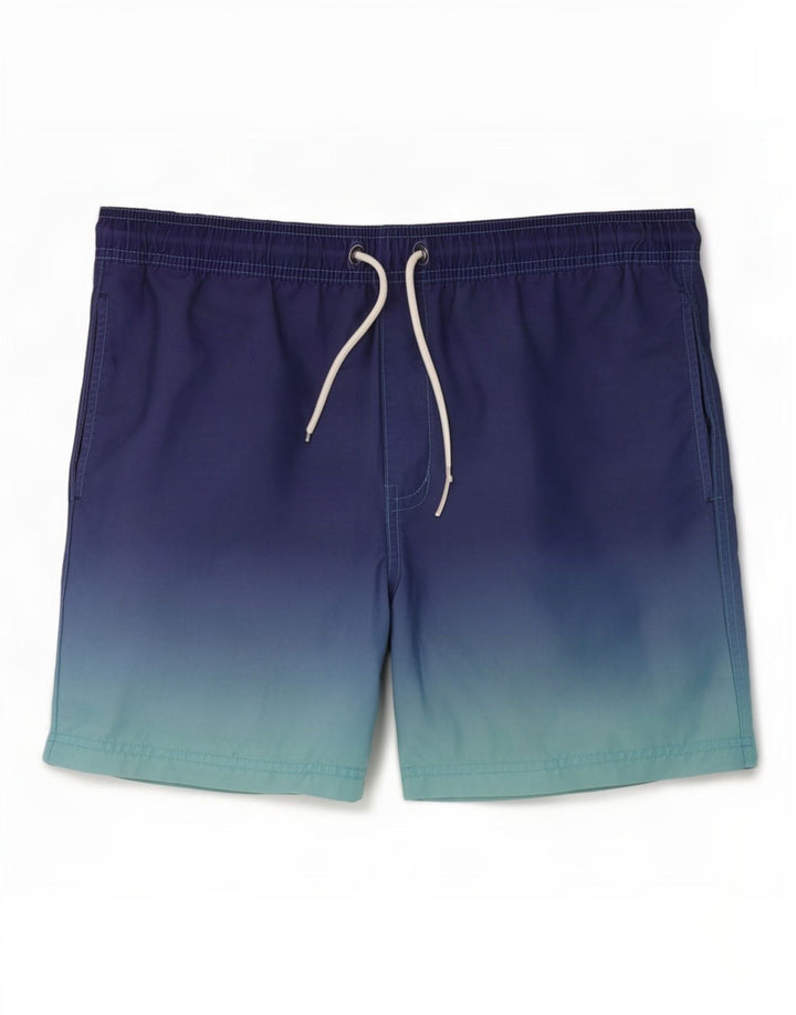Marks & Spencer Herren-Badeshorts aus mittelblauem Colourblock-Polyester