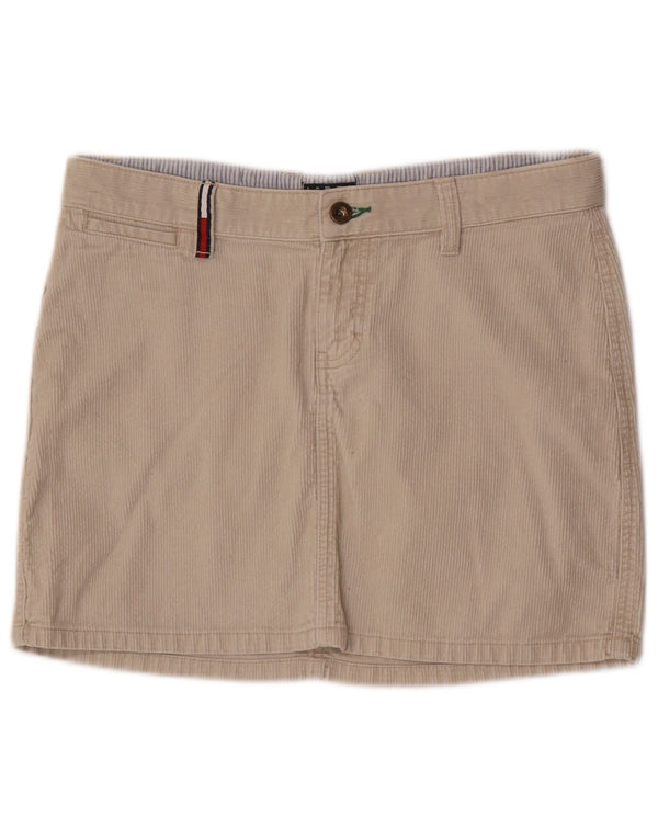 Tommy Hilfiger Damen Mini-Cordrock US 9 Medium W30 Beige Baumwolle
