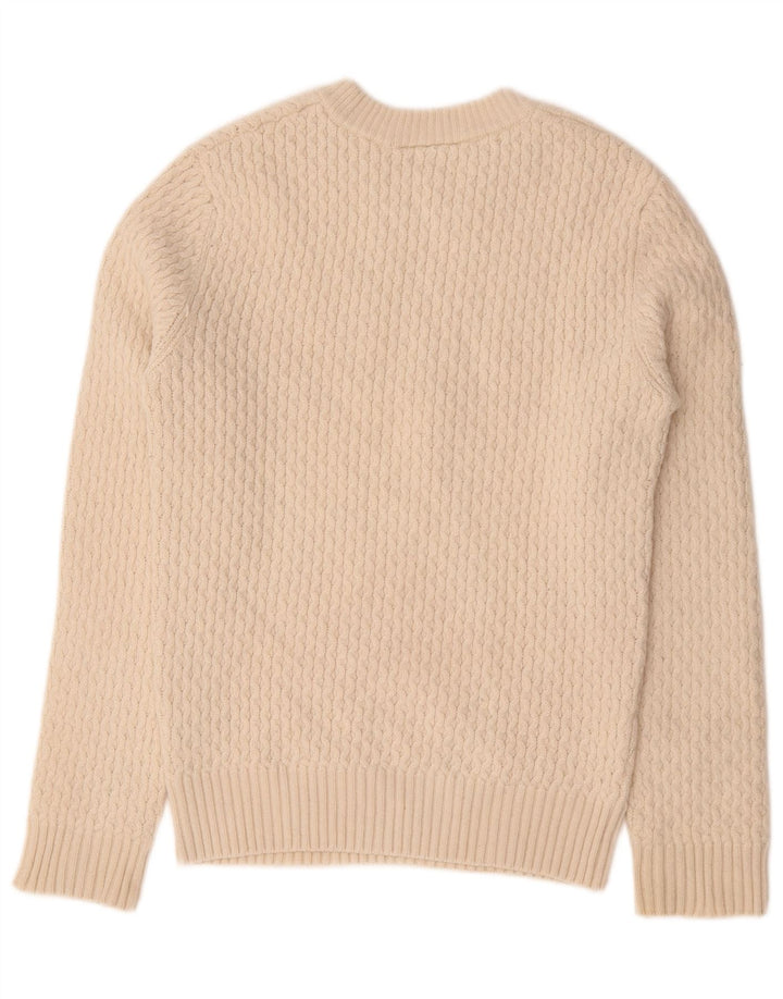Lacoste Herren-Pullover mit Rundhalsausschnitt, reguläre Passform, Größe 3, klein, gebrochenes Weiß