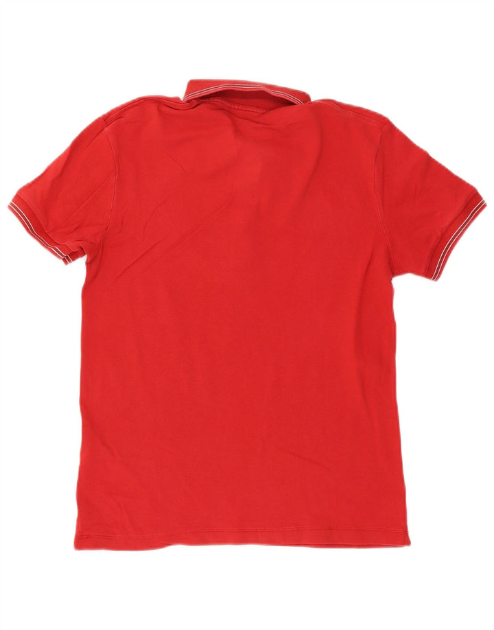 Gas Herren-Poloshirt, mittelrot, gestreift, Baumwolle