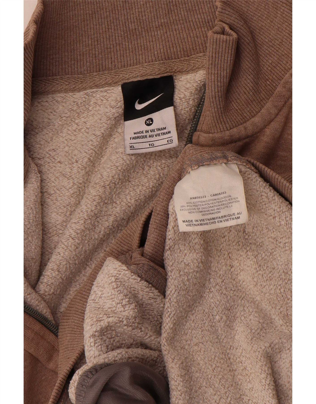 Nike Herren Saint John's University Sweatshirt mit Reißverschluss, XL, Beige