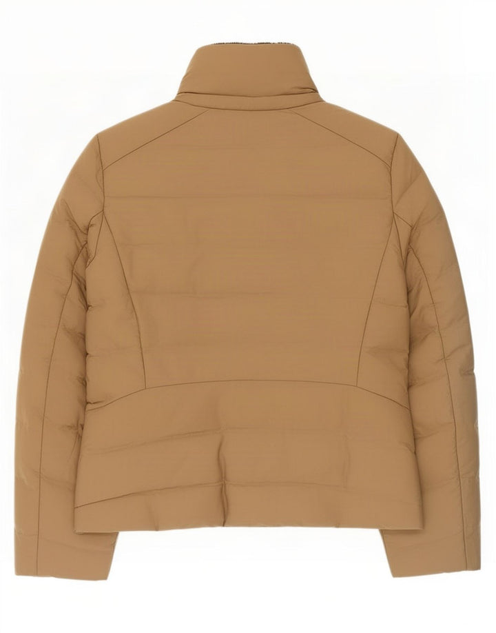 Zara Damen Sherpa Wattierte Jacke UK 20 2XL Beige Polyester