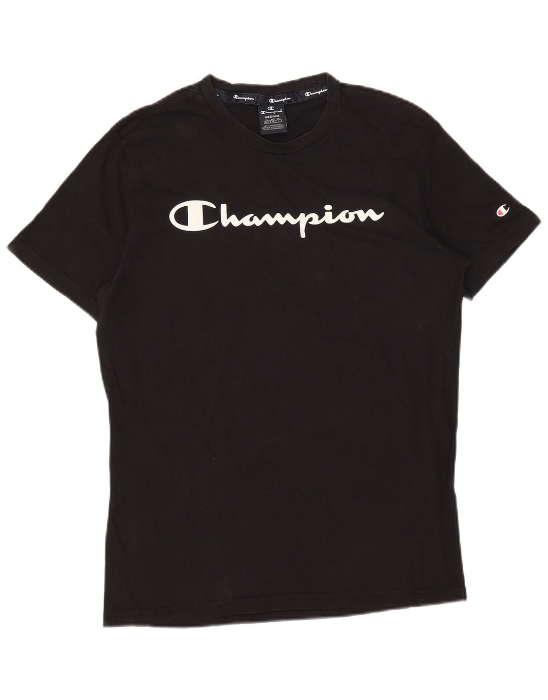CHAMPION Herren-T-Shirt mit Grafik, mittelmarineblaue Baumwolle