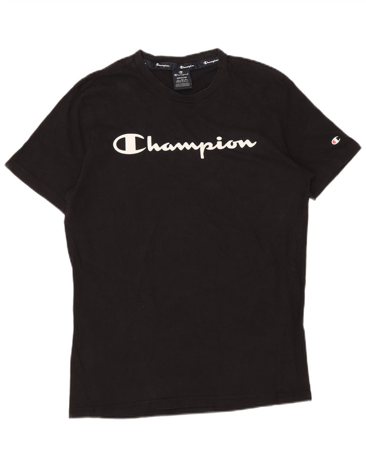 CHAMPION Herren-T-Shirt mit Grafik, mittelmarineblaue Baumwolle