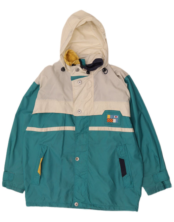 K-Way Herren-Skijacke mit Kapuze, UK 40, Größe L, blau, Colourblock-Polyester