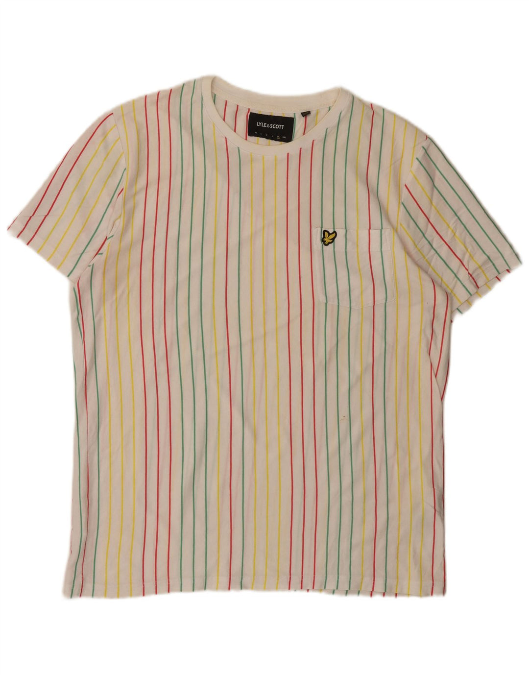 Lyle & Scott Herren T-Shirt Top XL Mehrfarbig gestreift aus Baumwolle