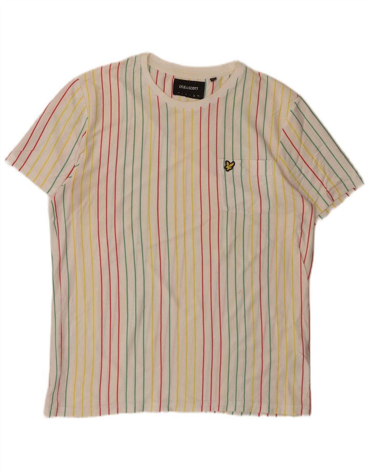 Lyle & Scott Herren T-Shirt Top XL Mehrfarbig gestreift aus Baumwolle
