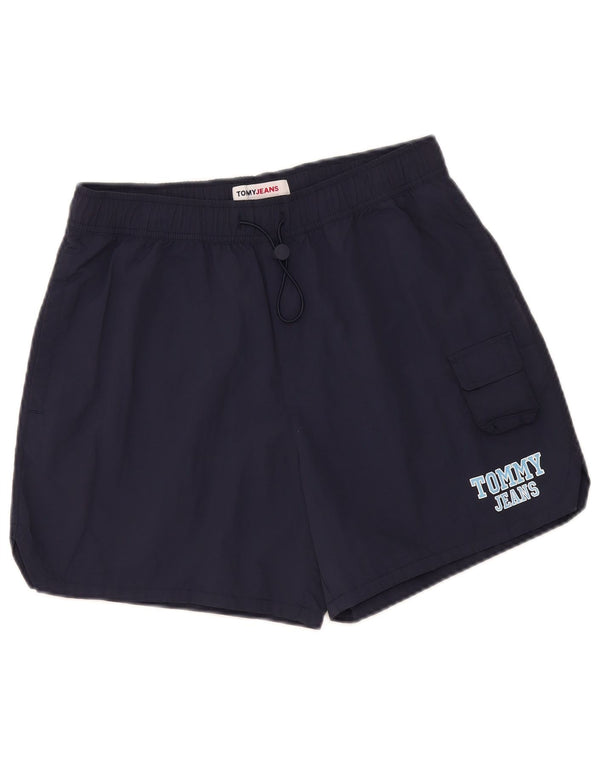 Tommy Hilfiger Herren Badeshorts mit Grafik, Größe S, Marineblau, Polyamid