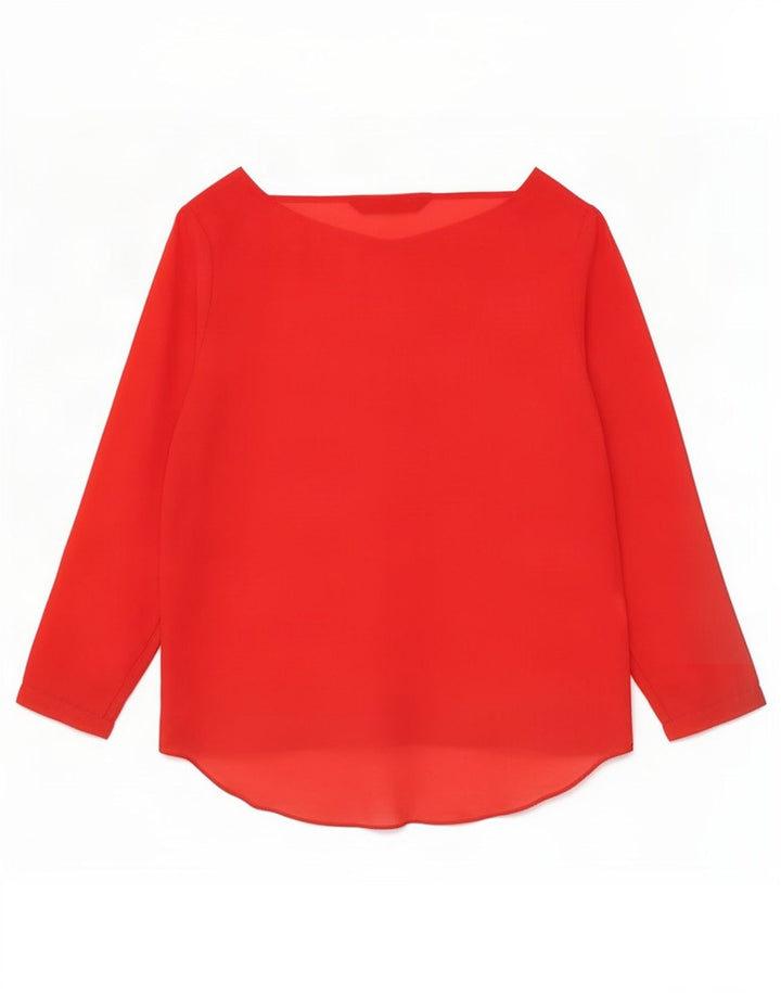 Durchsichtiges Blusenoberteil für Damen von Zara, UK 10, Größe S, Rot, Polyester