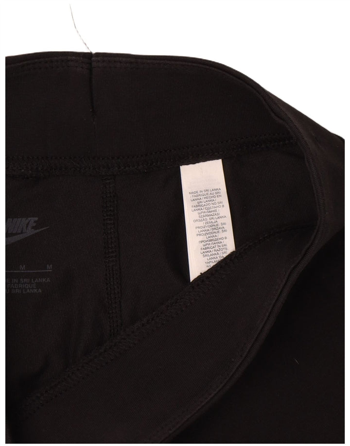 Nike Womens Graphic Leggings UK 14 Mittelschwarze Baumwolle
