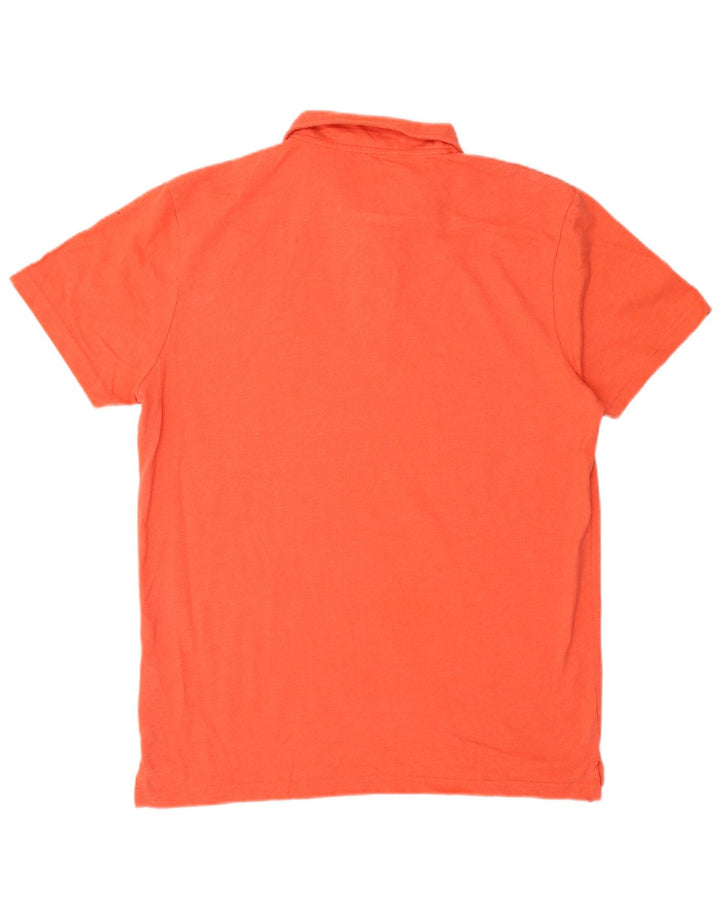 Weird Fish Herren-Poloshirt aus mitteloranger Baumwolle