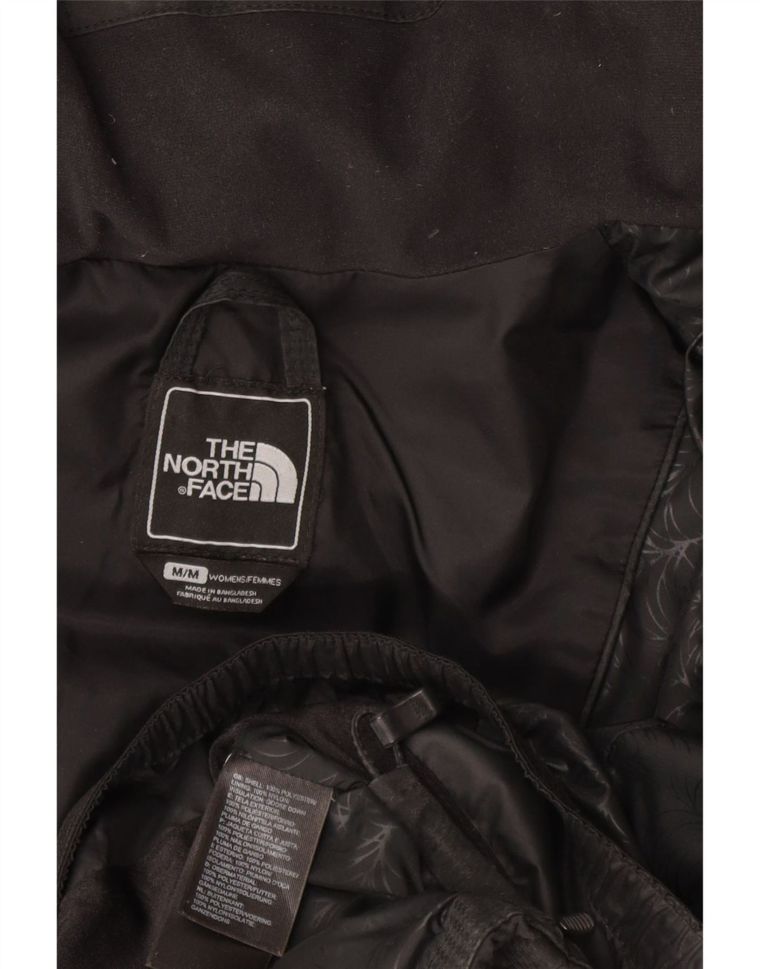 The North Face Wattierte Damenjacke mit Kapuze, UK 14, Mittelschwarz, Polyester