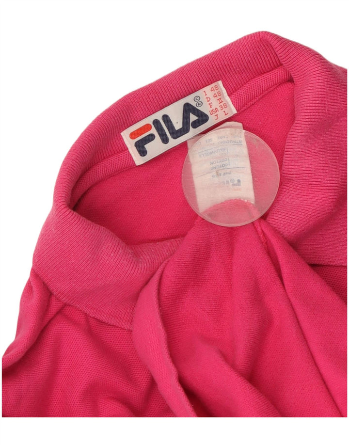 Fila Herren Poloshirt IT 48 Mittelrosa Baumwolle